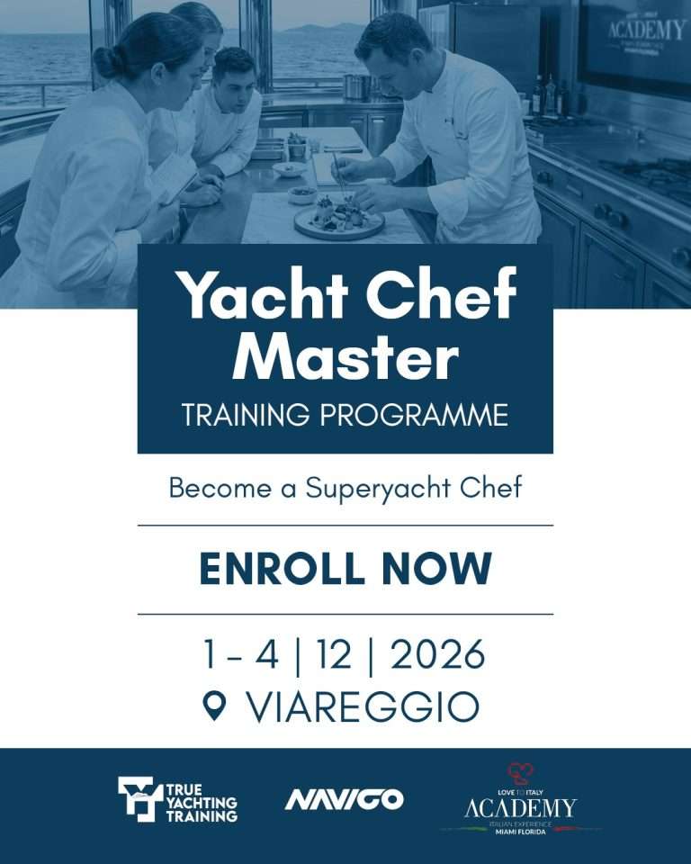 Nasce il nuovo Yacht Chef Master Programme, formazione executive per gli chef del futuro dello yachting